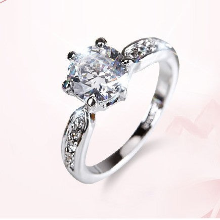 Elegant and luxurious wedding ring, women's Korean style