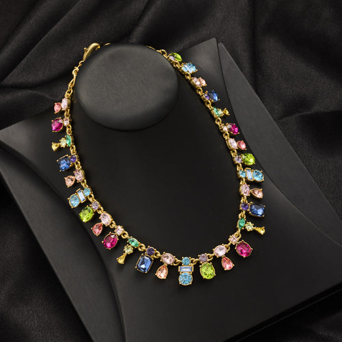 Colorful Crystal Light Luxury Clavicle Necklace