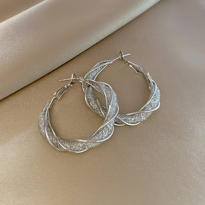 Twisted Metal Earings Irregular Hollow Metal Earings