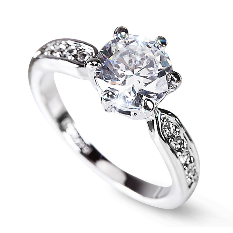 Elegant and luxurious wedding ring, women's Korean style