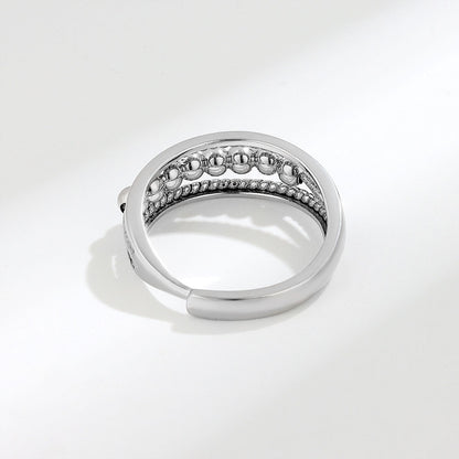 Polka Dot Bead Rotatable Ring for Women