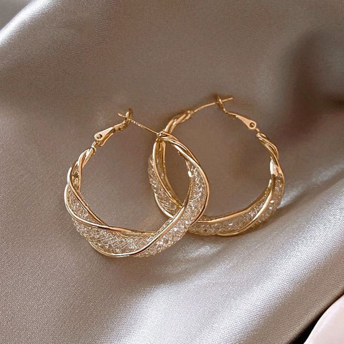 Twisted Metal Earings Irregular Hollow Metal Earings
