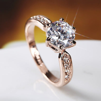 Elegant and luxurious wedding ring, women's Korean style