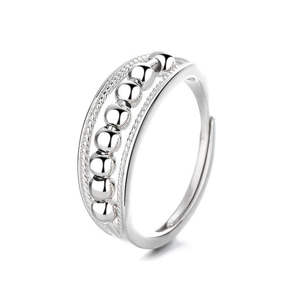 Polka Dot Bead Rotatable Ring for Women