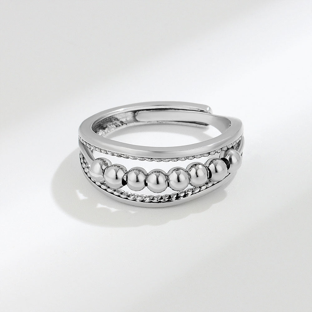 Polka Dot Bead Rotatable Ring for Women