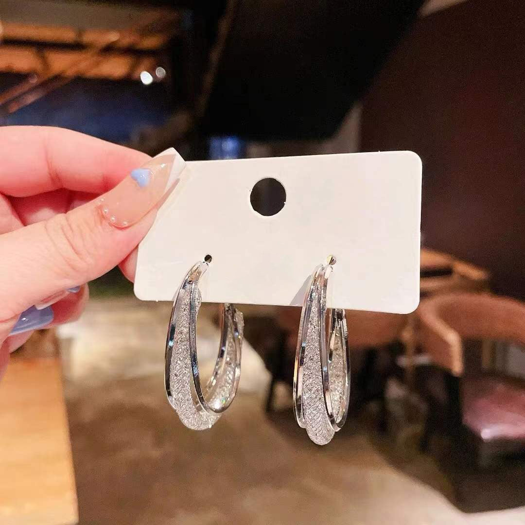 Twisted Metal Earings Irregular Hollow Metal Earings