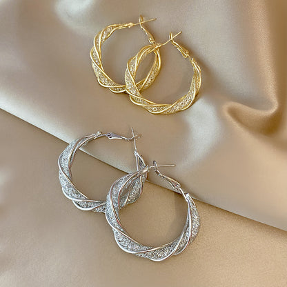 Twisted Metal Earings Irregular Hollow Metal Earings