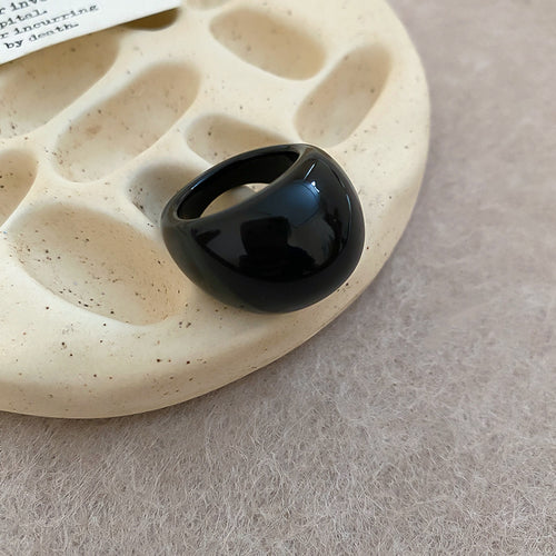 Artistic Retro Resin Geometric Ring, Unique Style Index Finger Ring