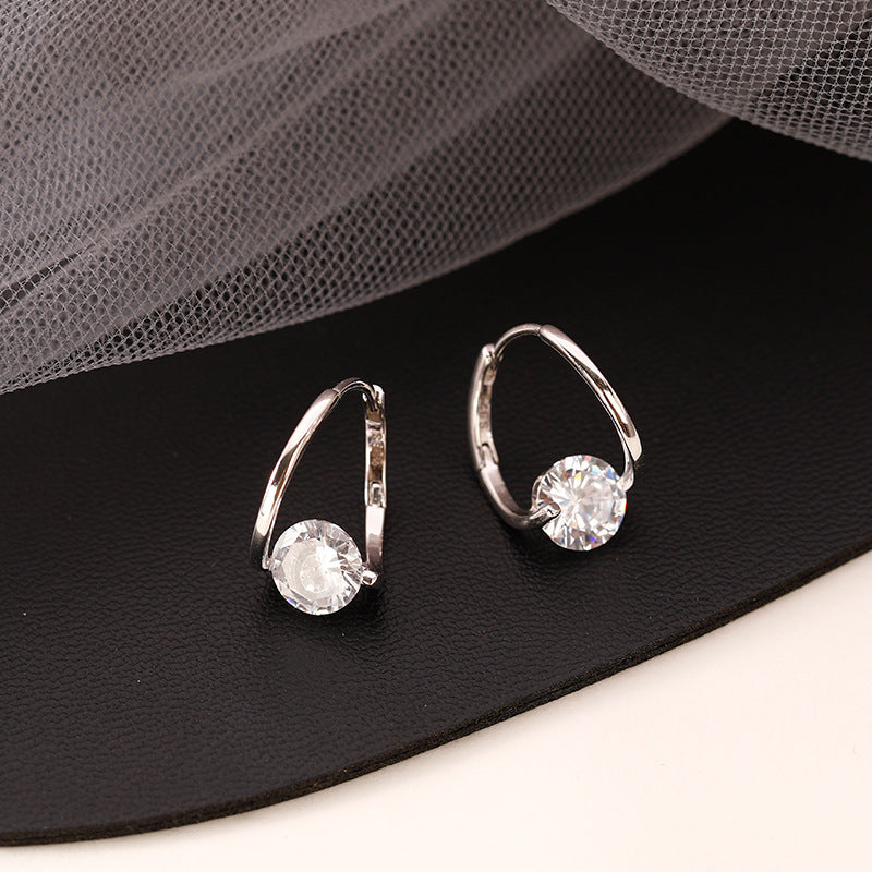 Zircon Circle Luxury Korean-style Earrings