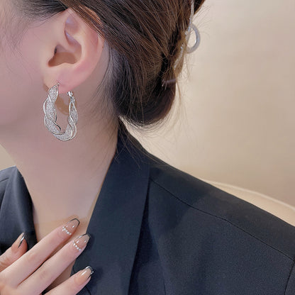 Twisted Metal Earings Irregular Hollow Metal Earings