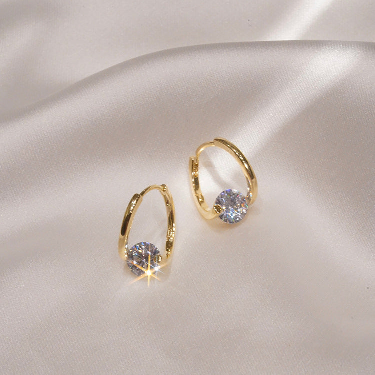 Zircon Circle Luxury Korean-style Earrings