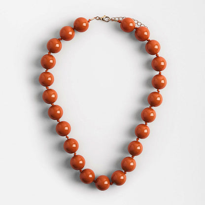 Bohemian Style Round Acrylic Bead Women's Beaded Necklace
