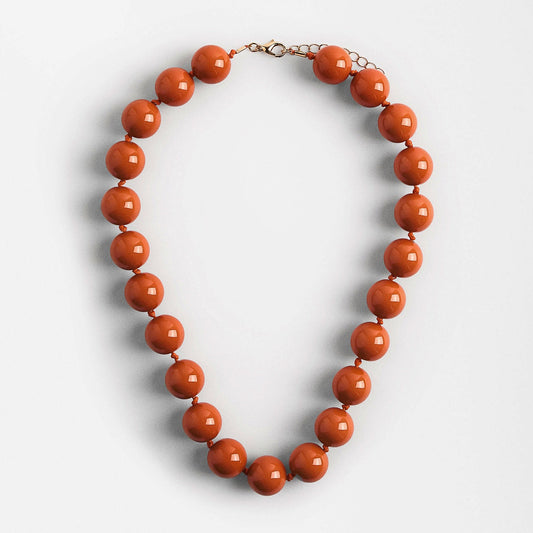 Bohemian Style Round Acrylic Bead Women's Beaded Necklace