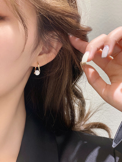 Zircon Circle Luxury Korean-style Earrings