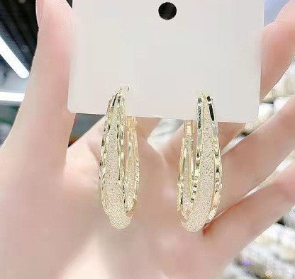 Twisted Metal Earings Irregular Hollow Metal Earings