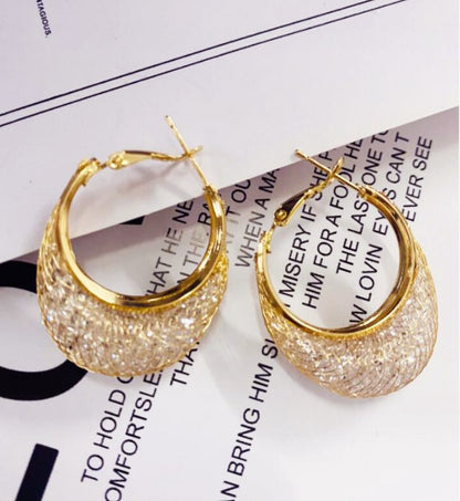 Twisted Metal Earings Irregular Hollow Metal Earings