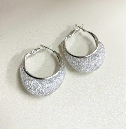 Twisted Metal Earings Irregular Hollow Metal Earings
